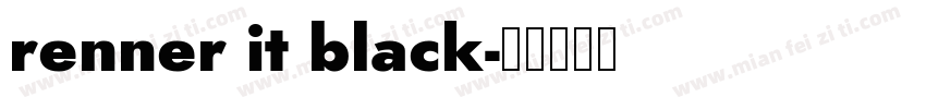 renner it black字体转换